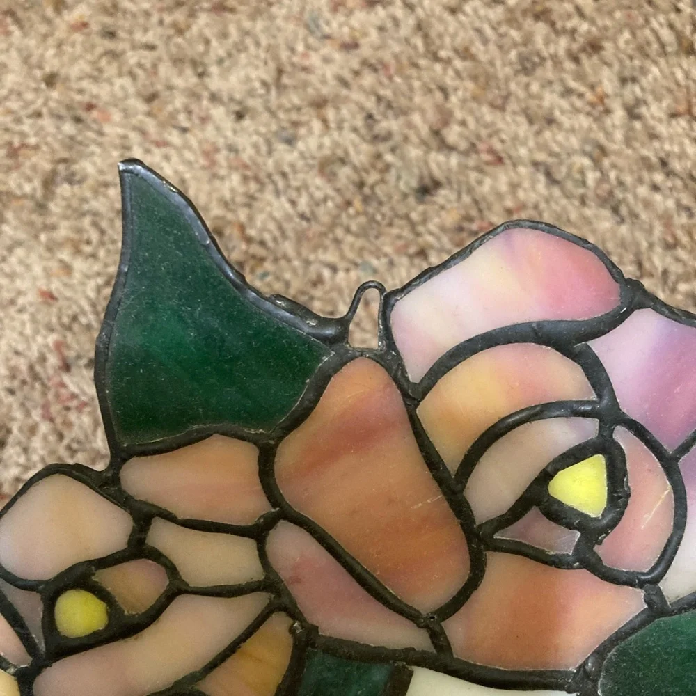 Floral Stained Glass Women's Shoe Decor - Picture 6 of 6